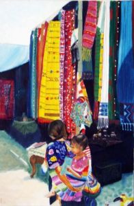 Voir le détail de cette oeuvre: Mere et fille a Chichi Guatemala